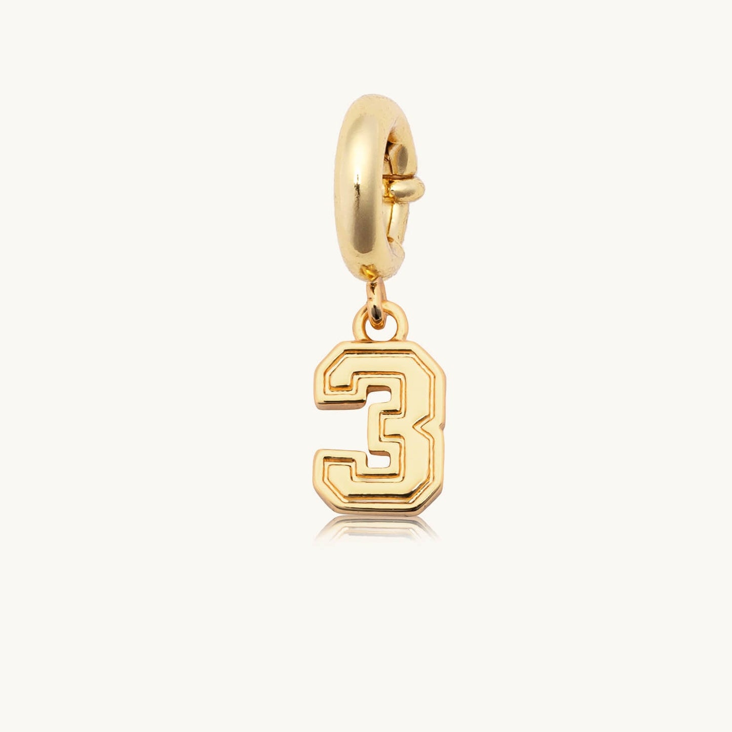 Custom Varsity Number 3 Charm