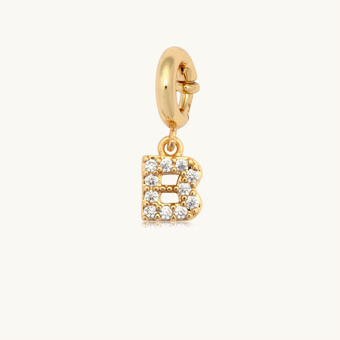 Custom CZ Letter B Charm