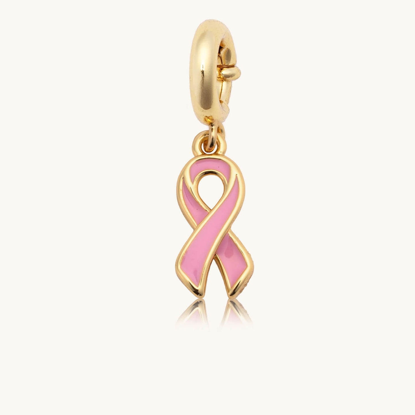 Custom Breast Cancer Ribbon Charm