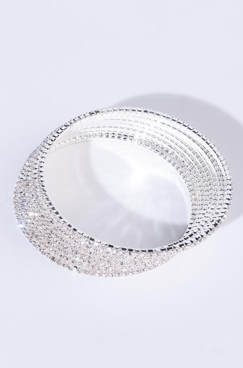 10 RHINESTONE MEMORY WIRE BANGLE
