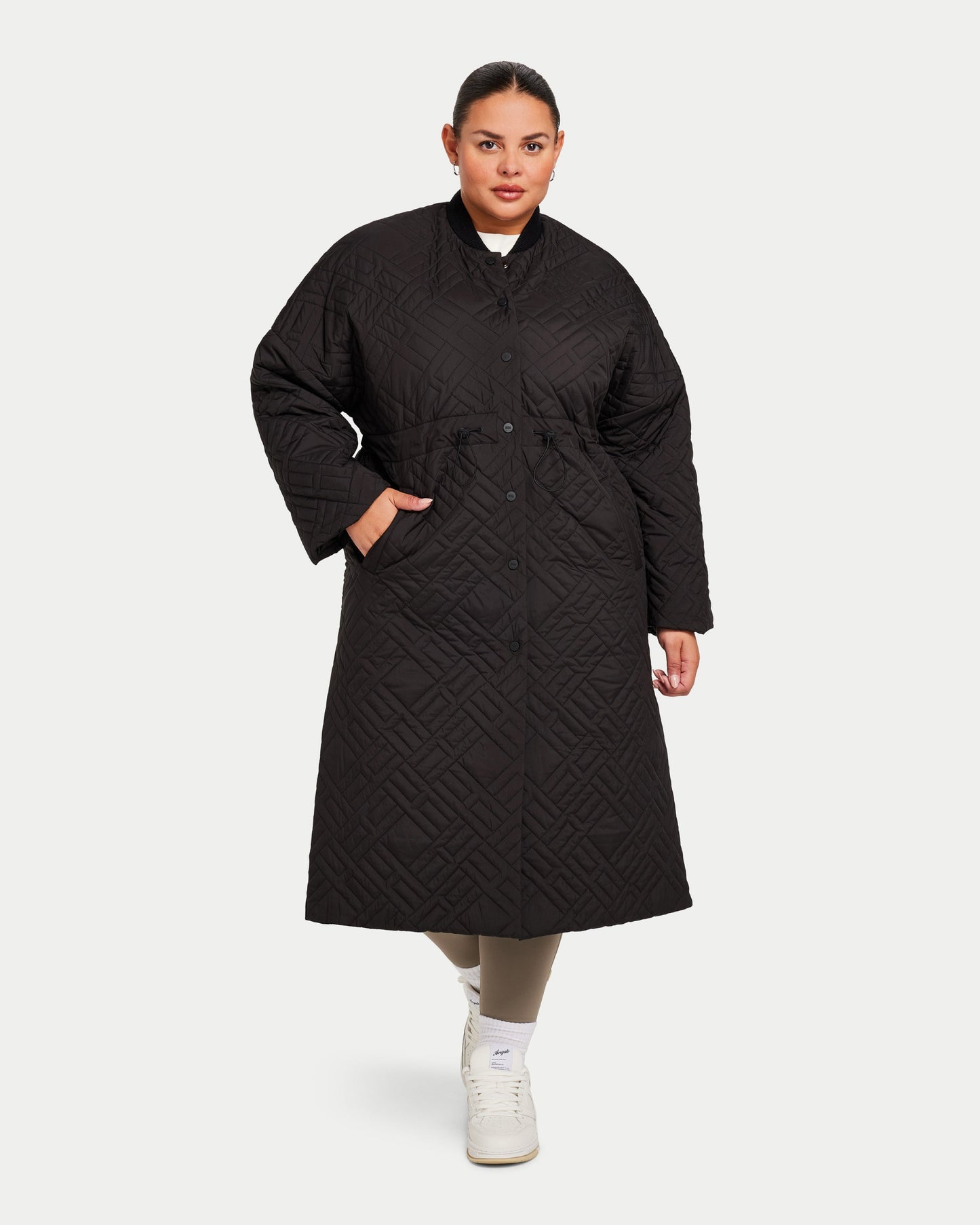 Womens Longline Puffer Jacket