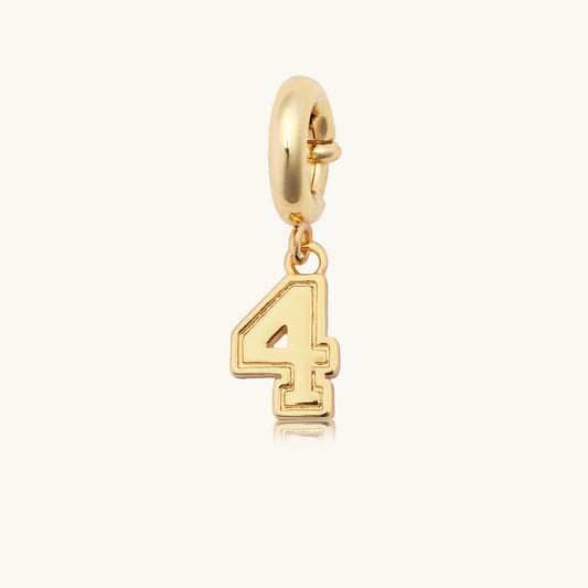 Custom Varsity Number 4 Charm