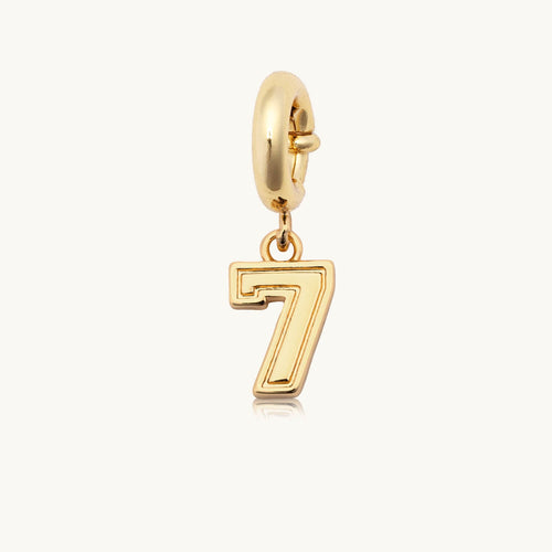 Custom Varsity Number 7 Charm