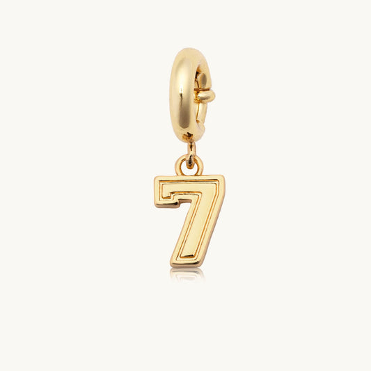 Custom Varsity Number 7 Charm