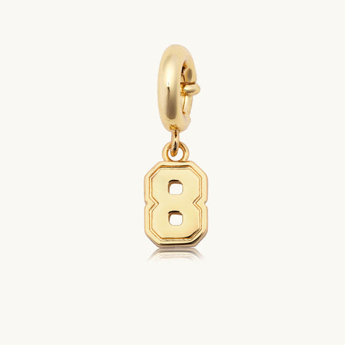 Custom Varsity Number 8 Charm