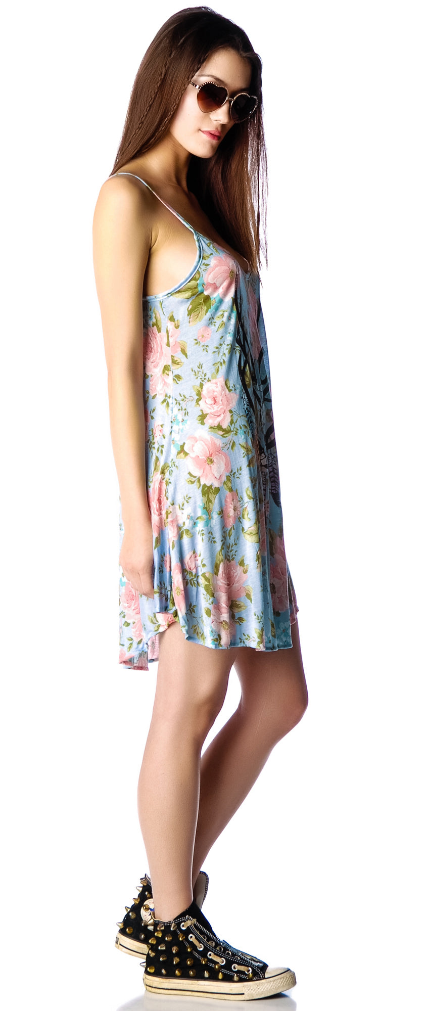 Antler Feathers Slip Dress