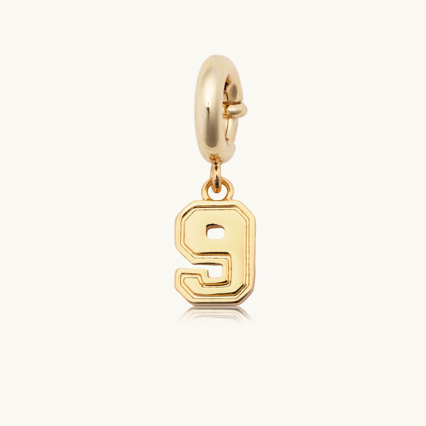 Custom Varsity Number 9 Charm