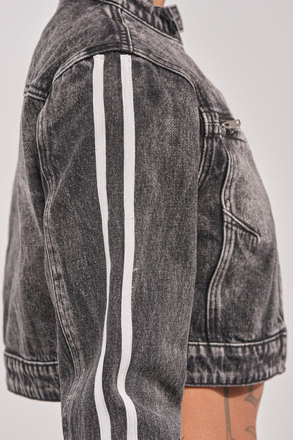 AFTER HOURS DENIM MOTO IN BLACK