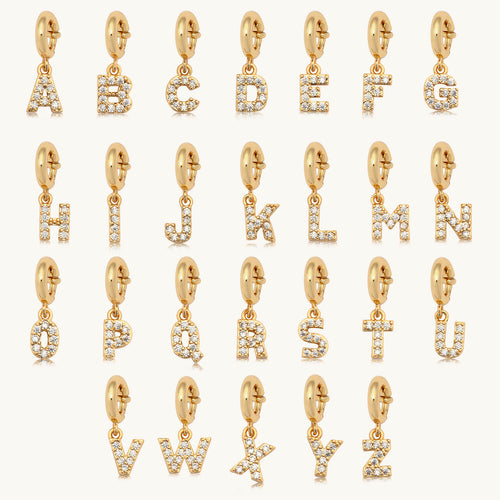CZ Letter Charm