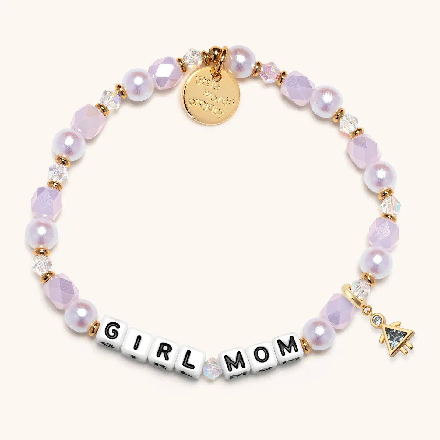 Girl Mom Birthstone Charm Bracelet Set