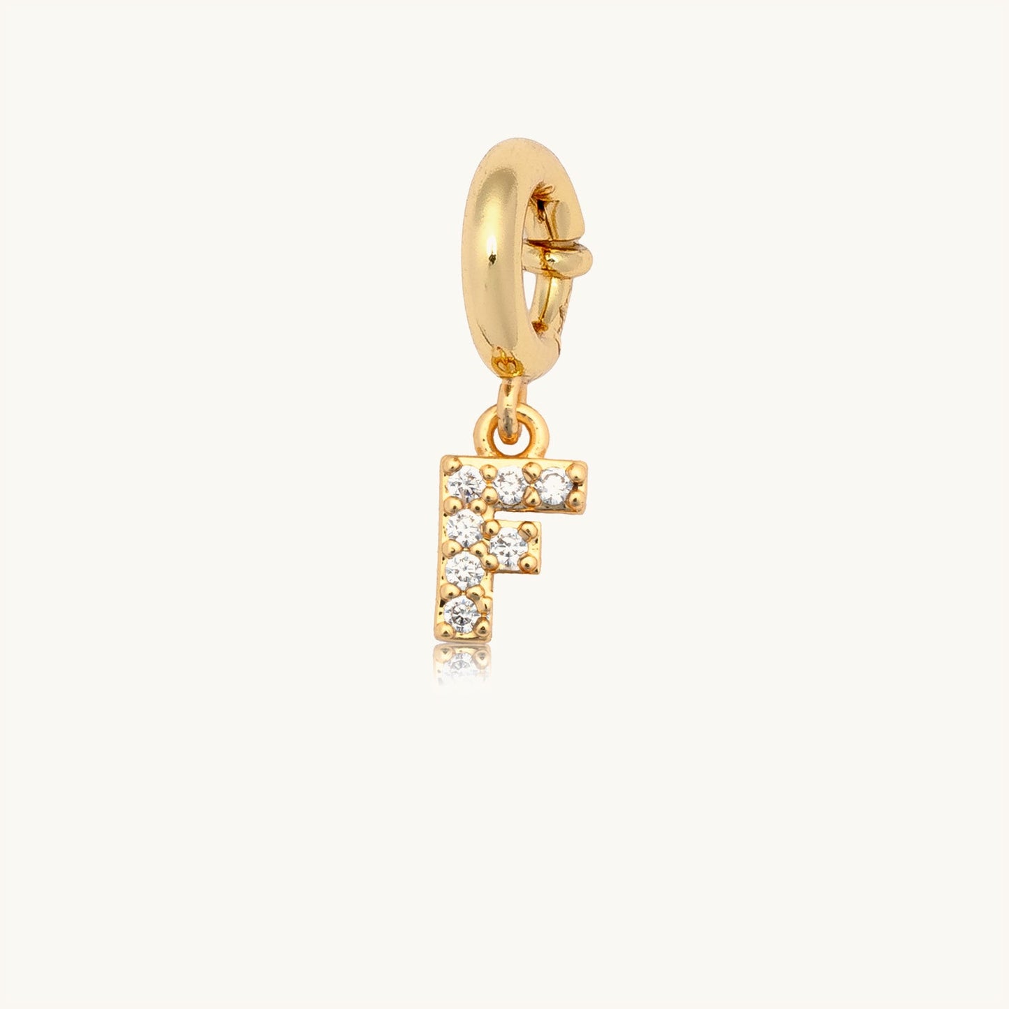 Custom CZ Letter F Charm