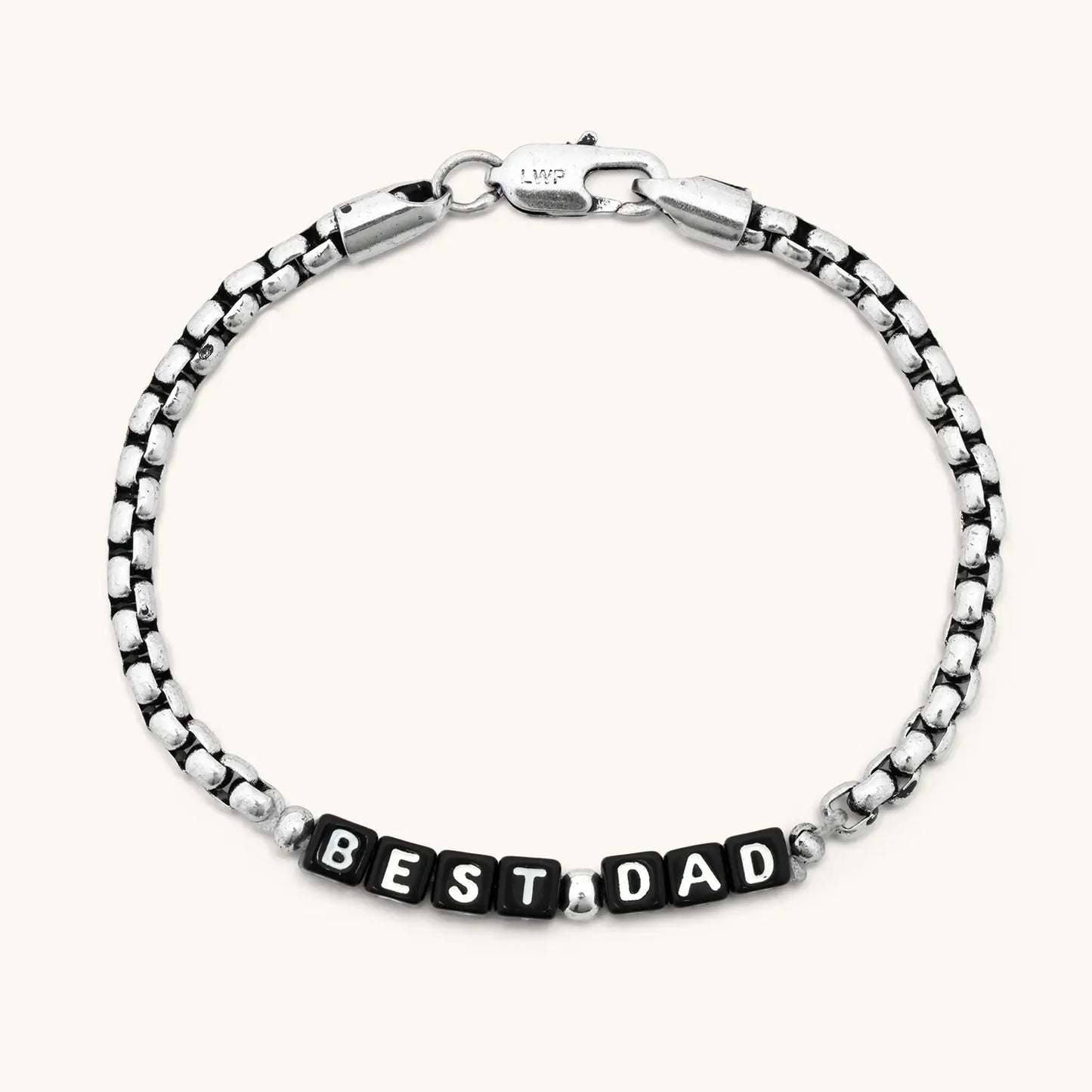 Best Dad Silver Antique Chain Bracelet
