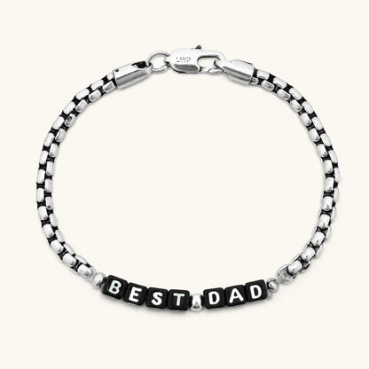 Best Dad Silver Antique Chain Bracelet
