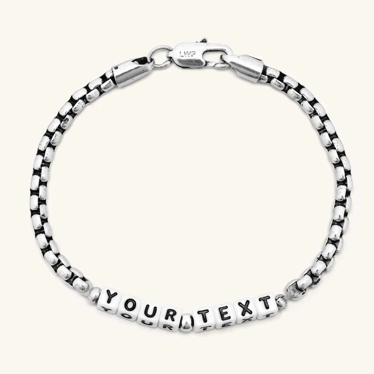 Custom Silver Antique Chain Bracelet
