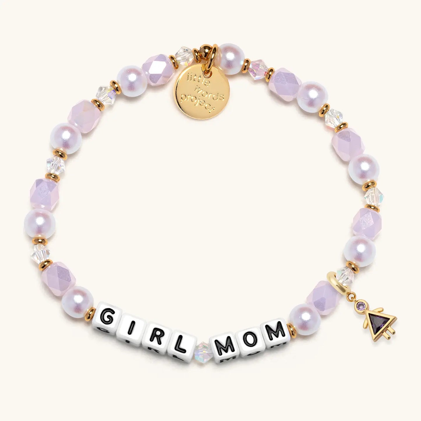 Girl Mom Birthstone Charm Bracelet Set