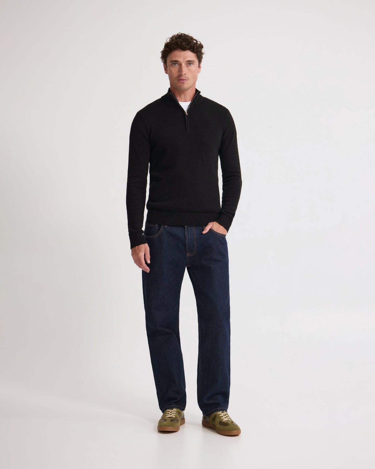 Robert Zip Neck Knit Pullover