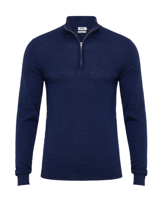 Merino Zip-Neck Wool Pullover