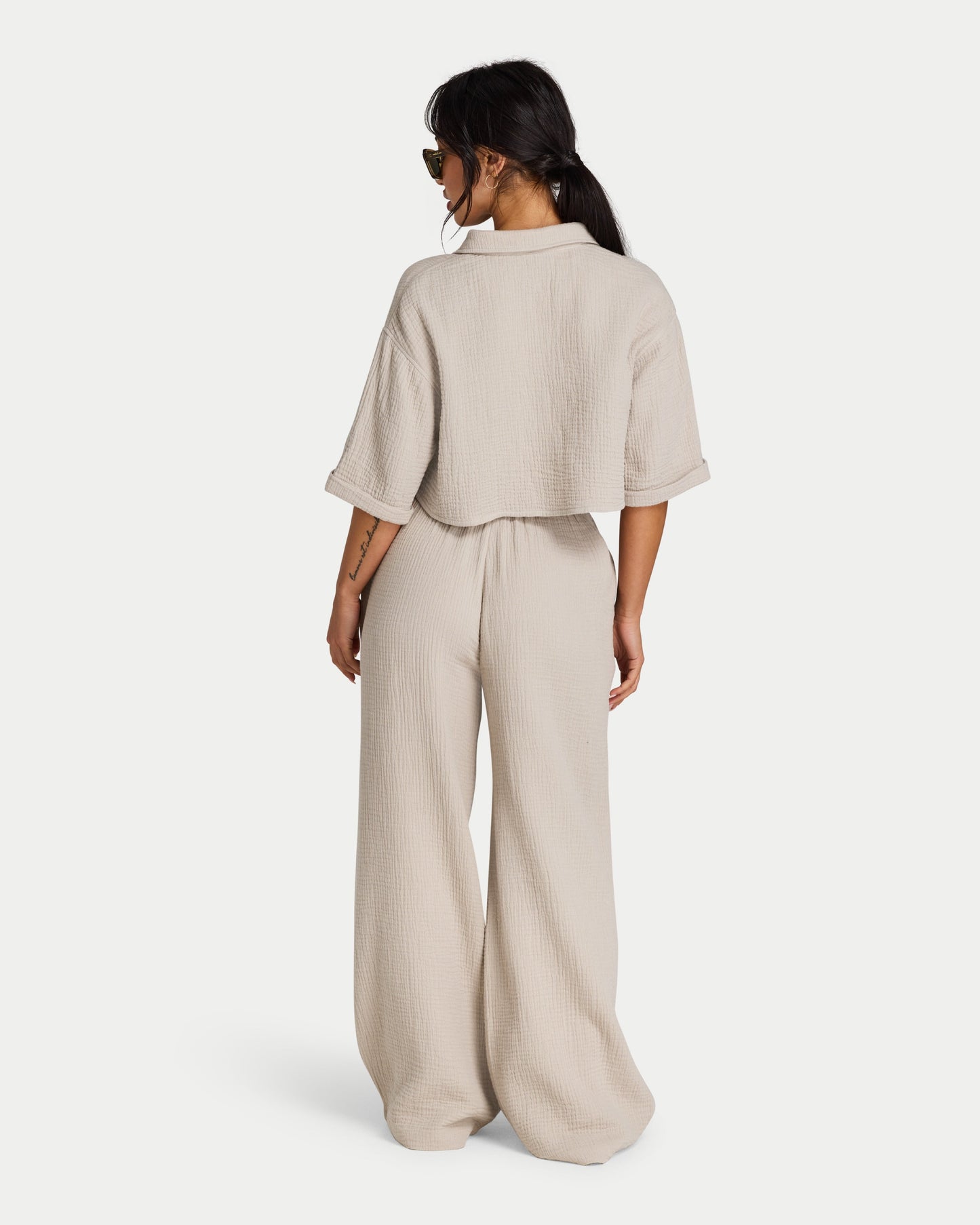 Womens Resort Cropped Shirt