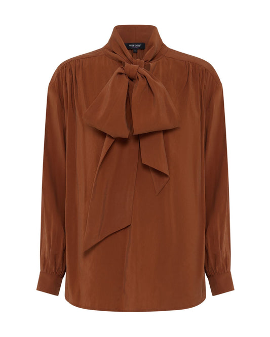Jenna Rayon Blend Scarf Neck Top