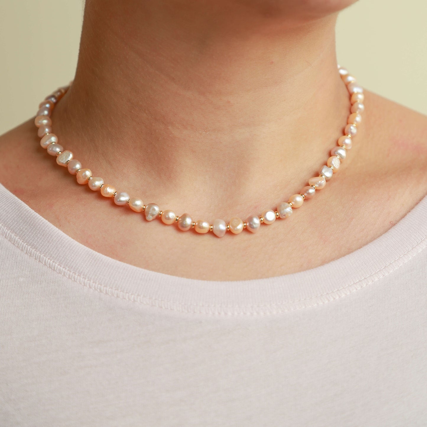 Pink Freshwater Pearl Necklace Base