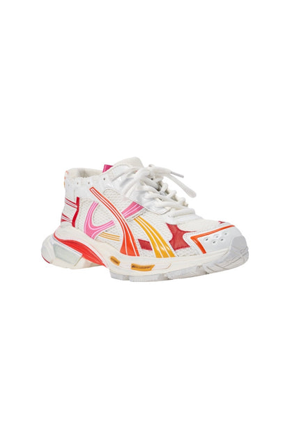 AKIRA GOLD MELAE WHITE AND PINK SNEAKER