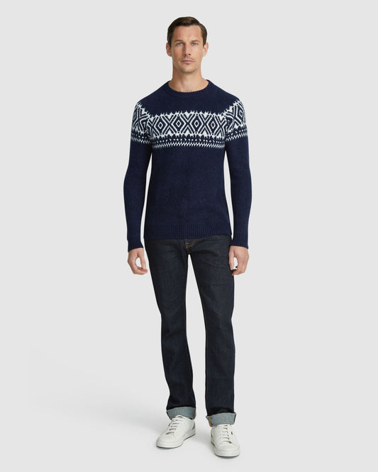 Lachie Pattern Crew Neck Knit Top