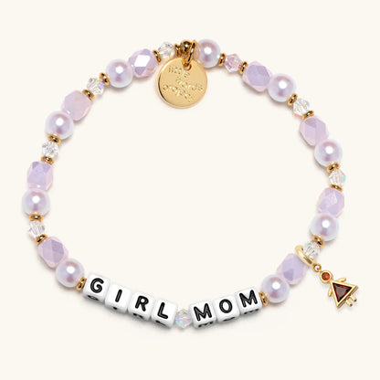 Girl Mom Birthstone Charm Bracelet Set