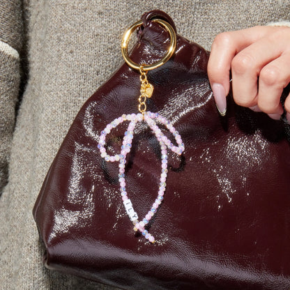 ILY Beaded Bow Bag Charm