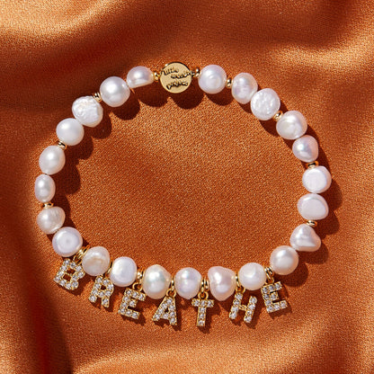 Dripping Words Freshwater Pearl