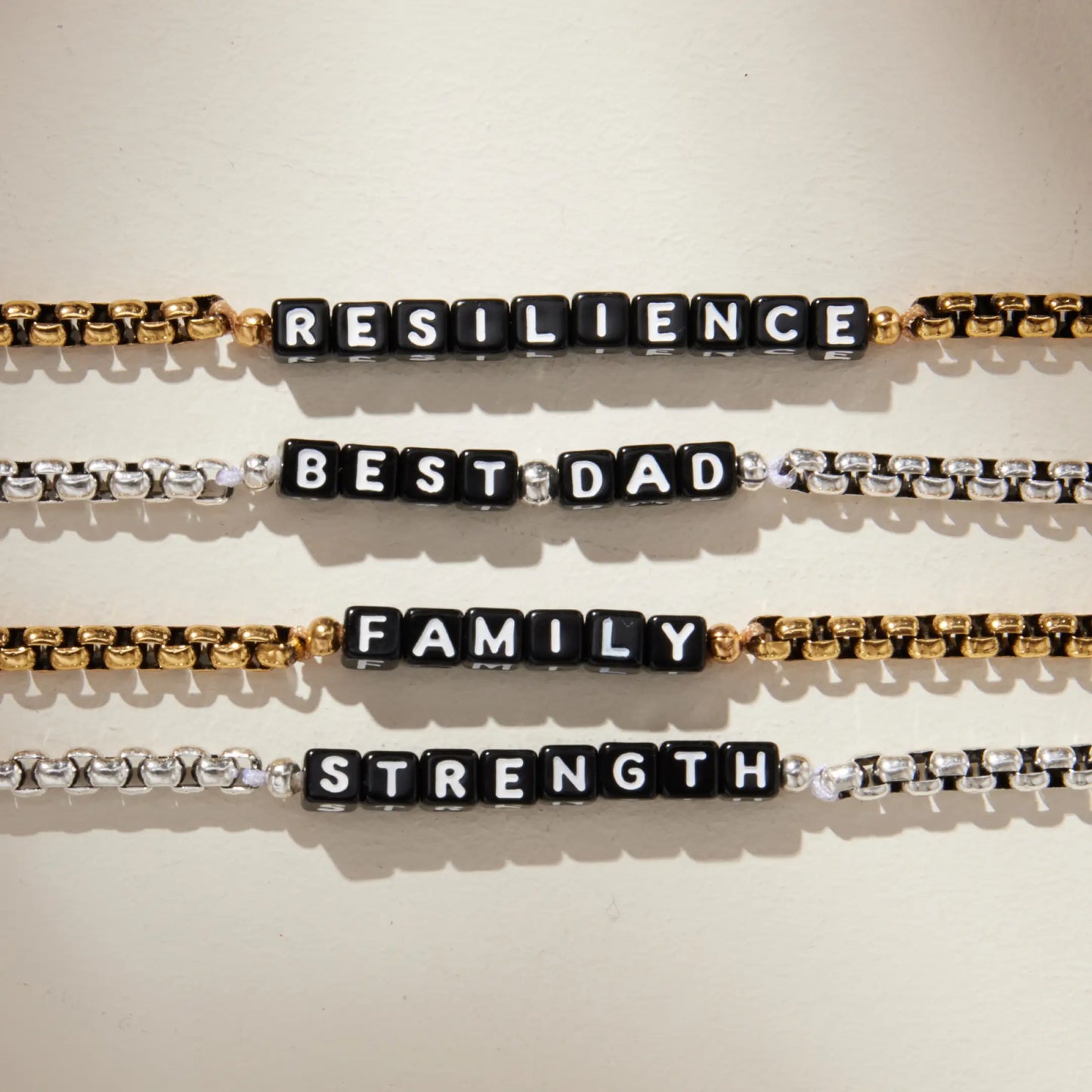 Family Gold Antique Chain Bracelet