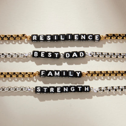 Best Dad Silver Antique Chain Bracelet