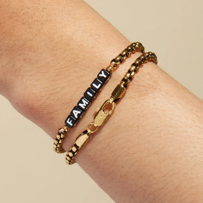 Family Gold Antique Chain Bracelet