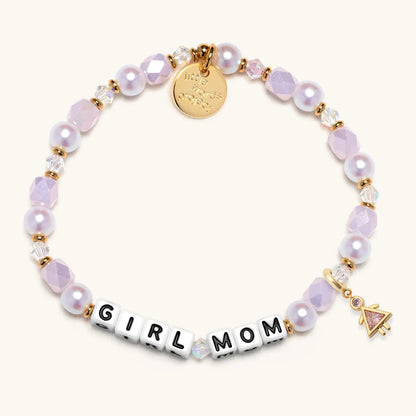 Girl Mom Birthstone Charm Bracelet Set
