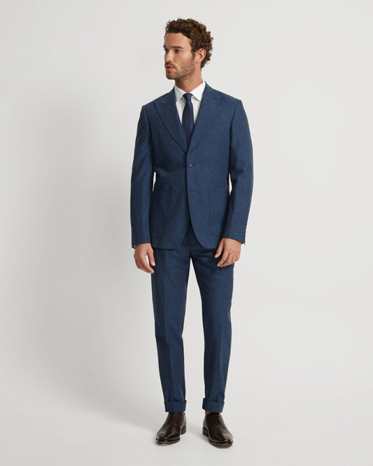 Byron Linen Blend Peak Lapel Jacket