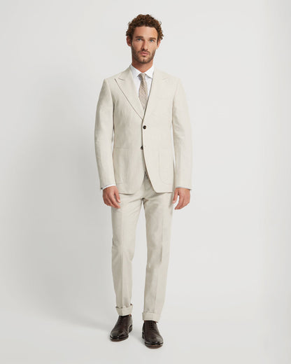 Byron Linen Blend Peak Lapel Jacket