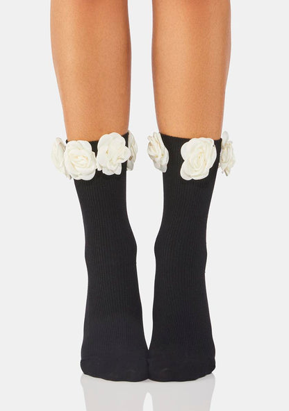 Among The Flowers Crew Socks