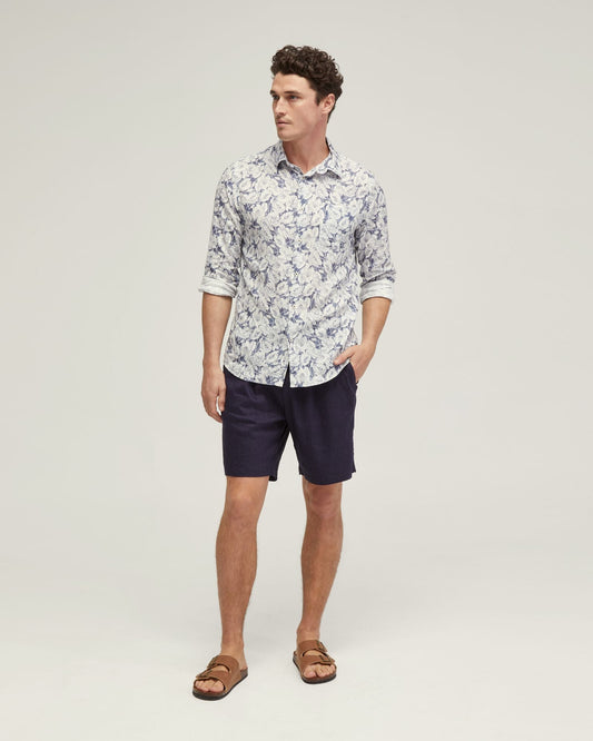 Holloway Linen Blend Printed Shirt