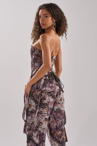 ABOVE THE MIDDLE FLORAL CORSET