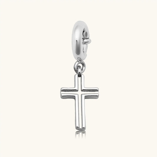Custom Silver Cross Charm