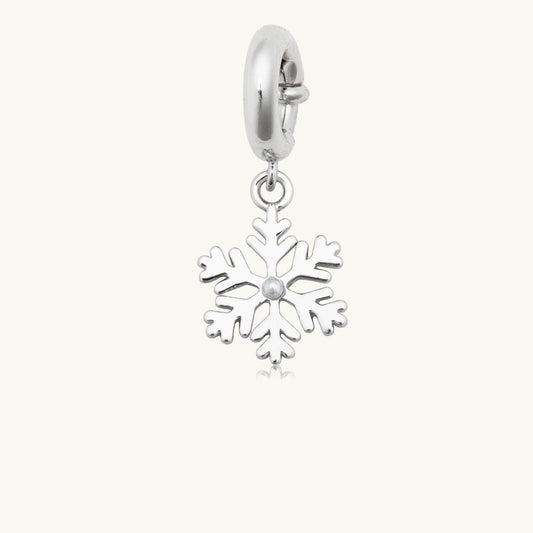 Custom Silver Snowflake Charm