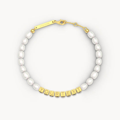 Custom Tiny Words Pearl Bracelet