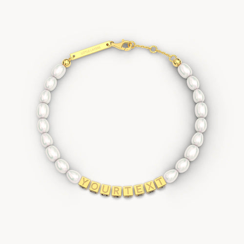 Custom Tiny Words Pearl Bracelet