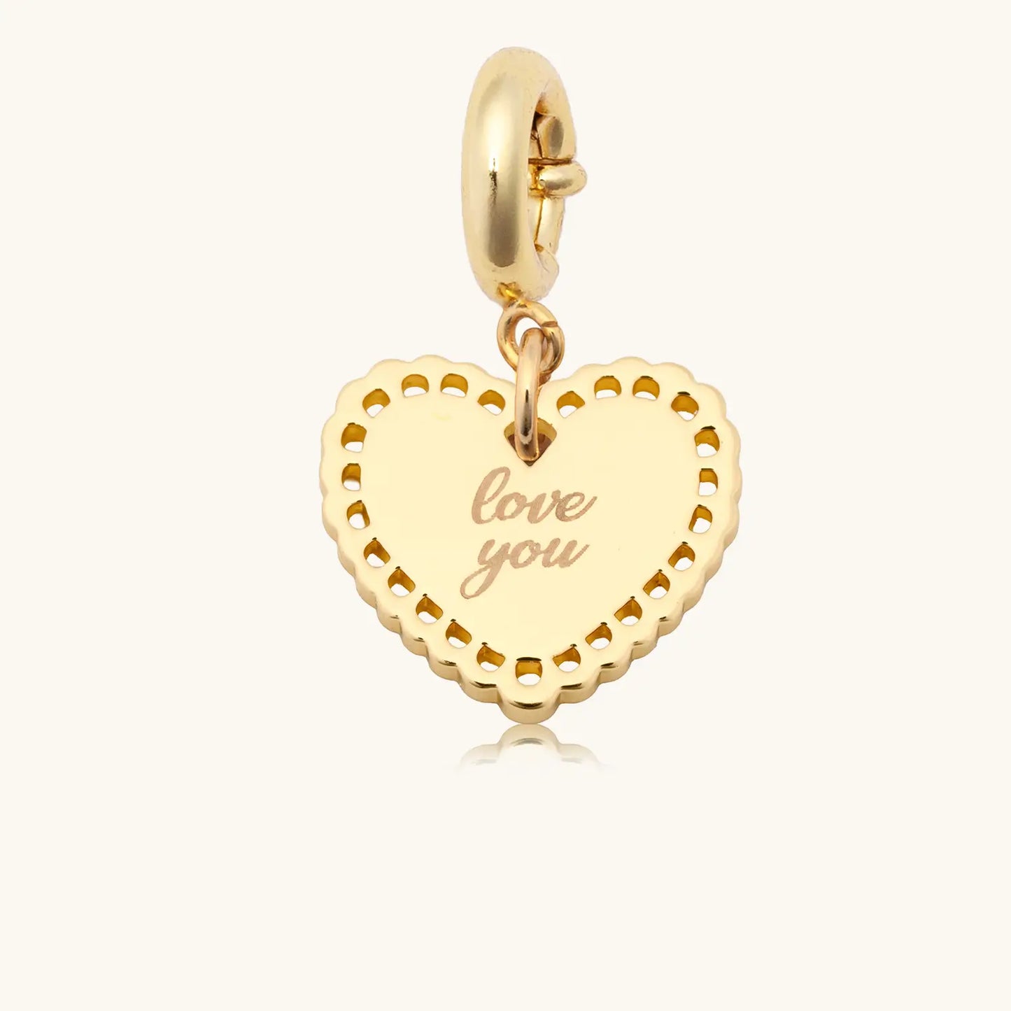 Custom Heart Doily Charm