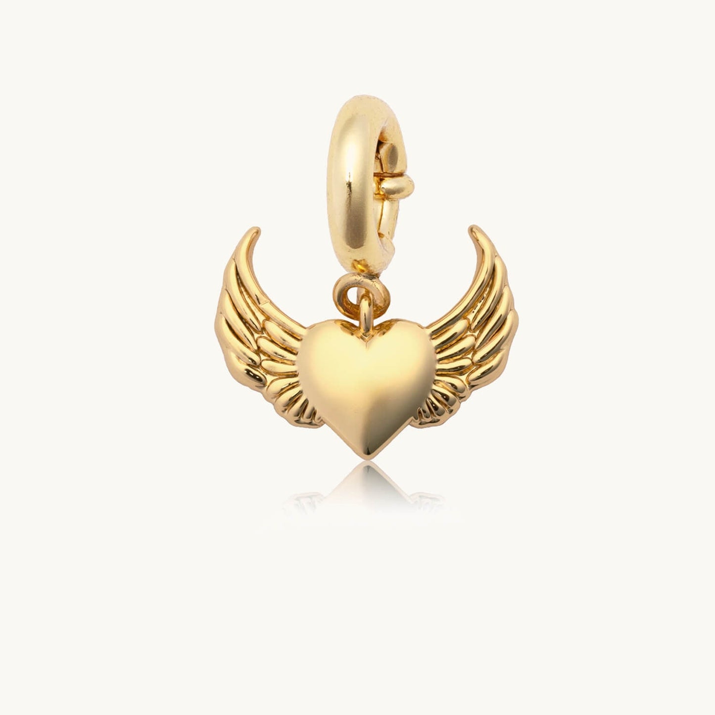 Custom Heart with Angel Wings Charm