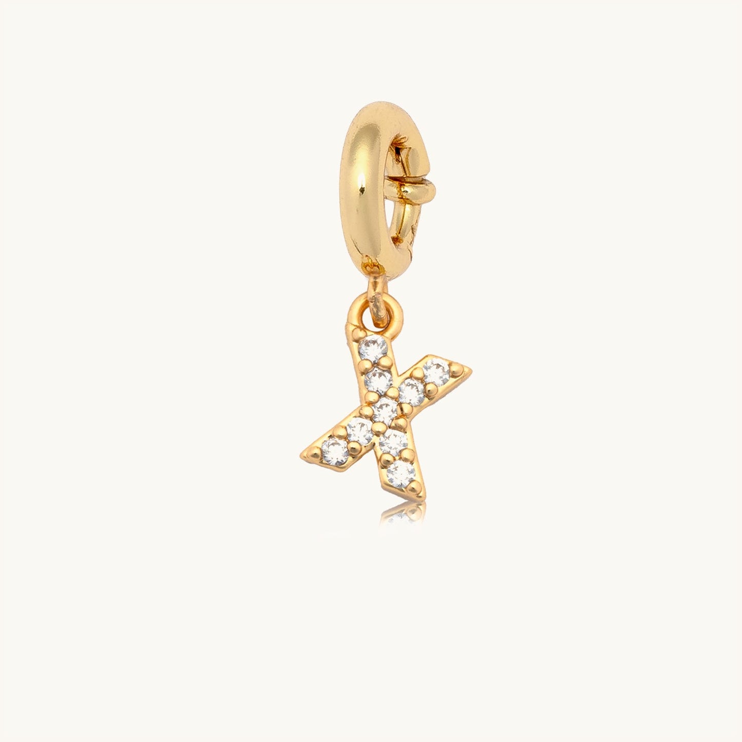 Custom CZ Letter X Charm