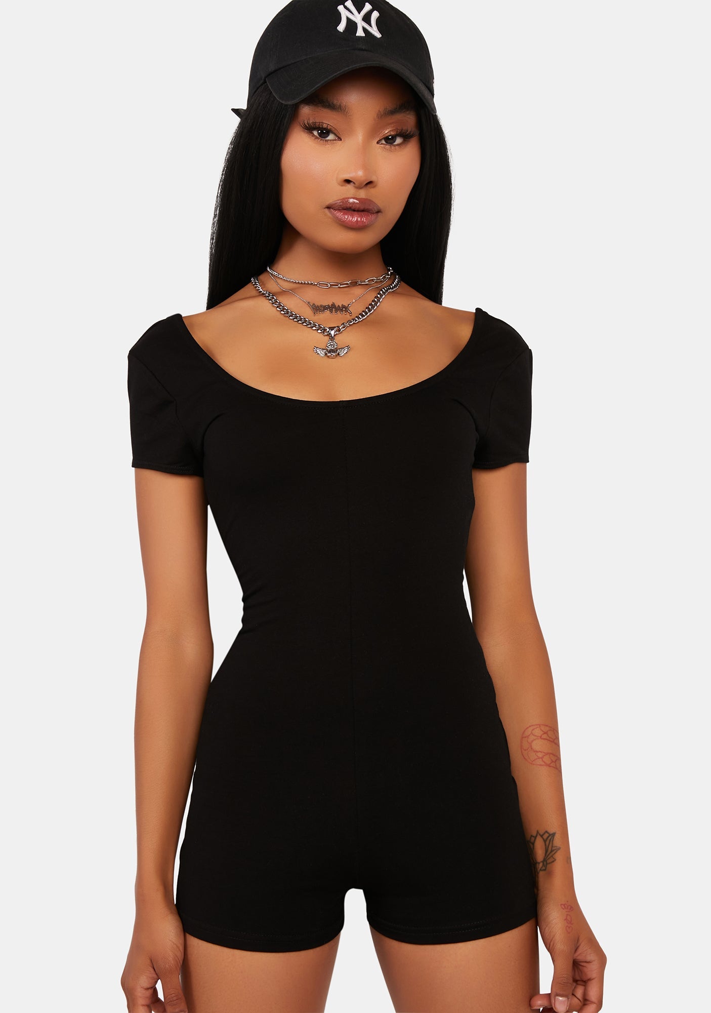 Annika Scoop Neck Ribbed Romper