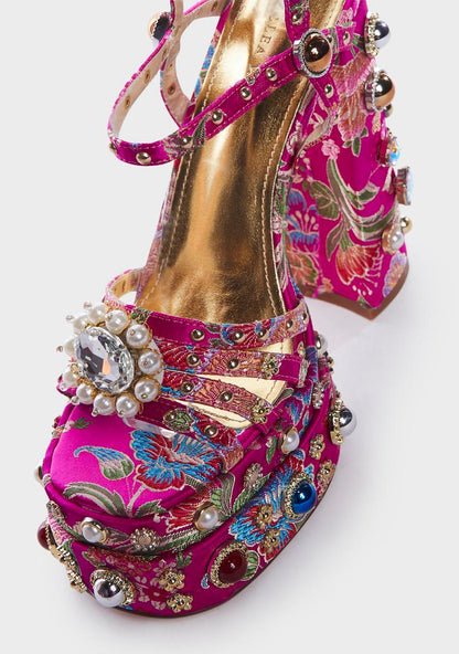 Annie Embellished Platform Heels