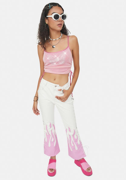 Another Wonder Rhinestone Crop Tank