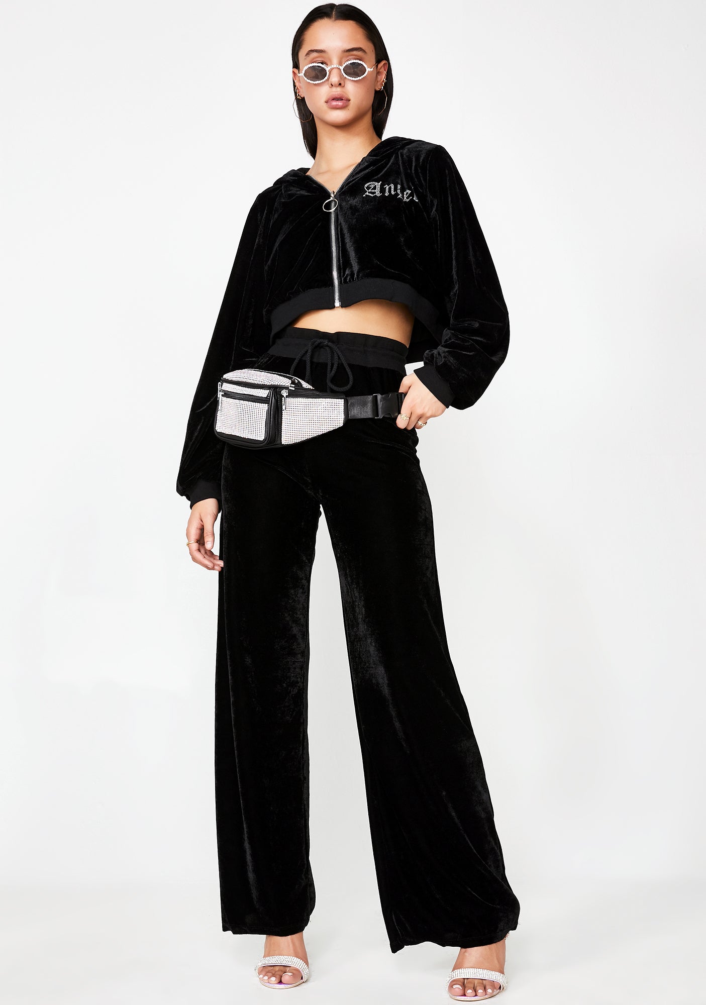 Angel Diamante Velour Jacket