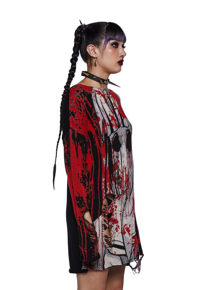 Analog Horror Oversized Sweater